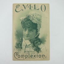 Victorian Folding Trade Card EV-I-LO for the Complexion Young Woman Bonn... - $9.99