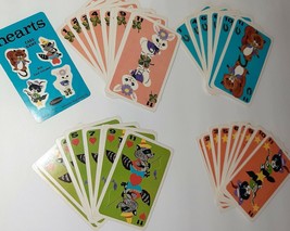 Vintage Whitman Hearts Card Game &amp; Case Complete w/Instructions Animals - £9.46 GBP