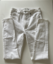 Abercrombie &amp; Fitch The Super Skinny High Rise Women&#39;s 24 White Distressed Jeans - £16.09 GBP