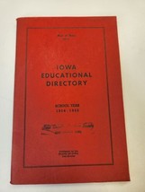 1954 Iowa Educational Directory Linn County Heritage Society - $5.76