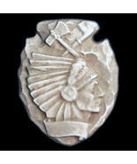 Native American Indian Chief Head Sculpture plaque - $19.79
