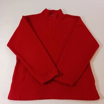 Sun River Khakis Men's 1/4 Zip Long Sleeve Pullover Red Sweatshirt Size Medium image 9