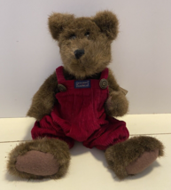 Boyds Bear Brown with Red Corduroy Overalls - £13.53 GBP