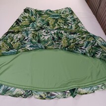 Roz & Ali Women's Green Floral Leaf A-Line Pull-On Skirt Size 1X image 12