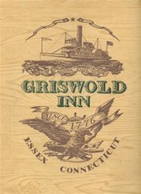 Griswold Inn Menu Paddle Wheel Steamer Sunshine Essex Connecticut 1963 - £91.87 GBP