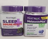 2 Natrol Sleep + Immune Gummies Melatonin Elderberry Zinc VitaminC 50ct ... - £15.68 GBP
