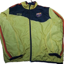 FCB Barcelona Men&#39;s Large Full Zip Windbreaker Jacket NWT - £42.70 GBP