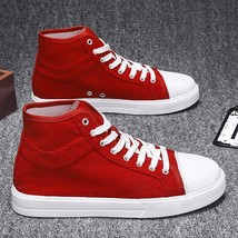 2023 Fashion Red Canvas Shoes Men Women Skateding Shoes for Men  High-top Canvas - £99.75 GBP