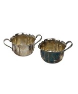 Wm. A. Rogers Vintage Silver-Plate Cream &amp; Sugar Scalloped Edge - $369.07 MXN