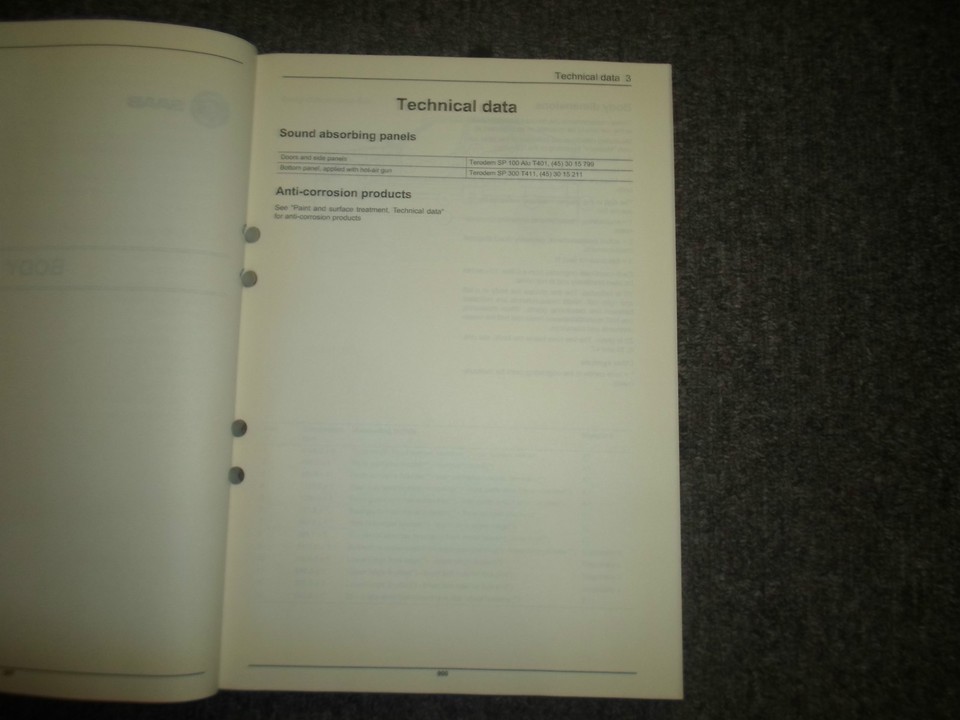 1994 95 96 971998 Saab 900 8:1 Body body Repairs Service Shop Manual FACTORY OEM Item image 7
