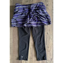 Athleta 2 in 1 Skirt and Capri Leggings Purple Painted Cuteness 919089 W... - $13.71