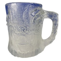 McDonalds The Flinstones Frosted Clear Tree Mendous Mug 4&quot; Glass Cup 1993 - £11.40 GBP