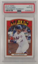 2019 Topps Pete Alonso Throwback Thursday Edizione PSA 10 Gemma come Nuo... - $1,951.69 MXN