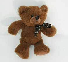 10&quot; Ganz Pitton Brown Baby Teddy Bear W/ Bow Stuffed Animal Plush Toy Lovey - £29.70 GBP