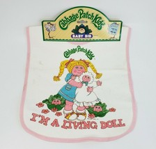 VINTAGE 1983 CABBAGE PATCH KIDS BABY BIB TOMMEE TIPPEE I&#39;M A LIVING DOLL... - £29.18 GBP