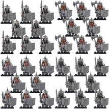 32Pcs The Dwarf army The Hobbit Lord of the Rings Dwarven Warriors Minifigures - £43.57 GBP