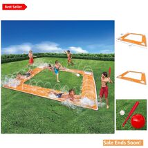Grand Slam Baseball Water Slide for Kids Large Yellow and Gold Sport Theme - $94.00