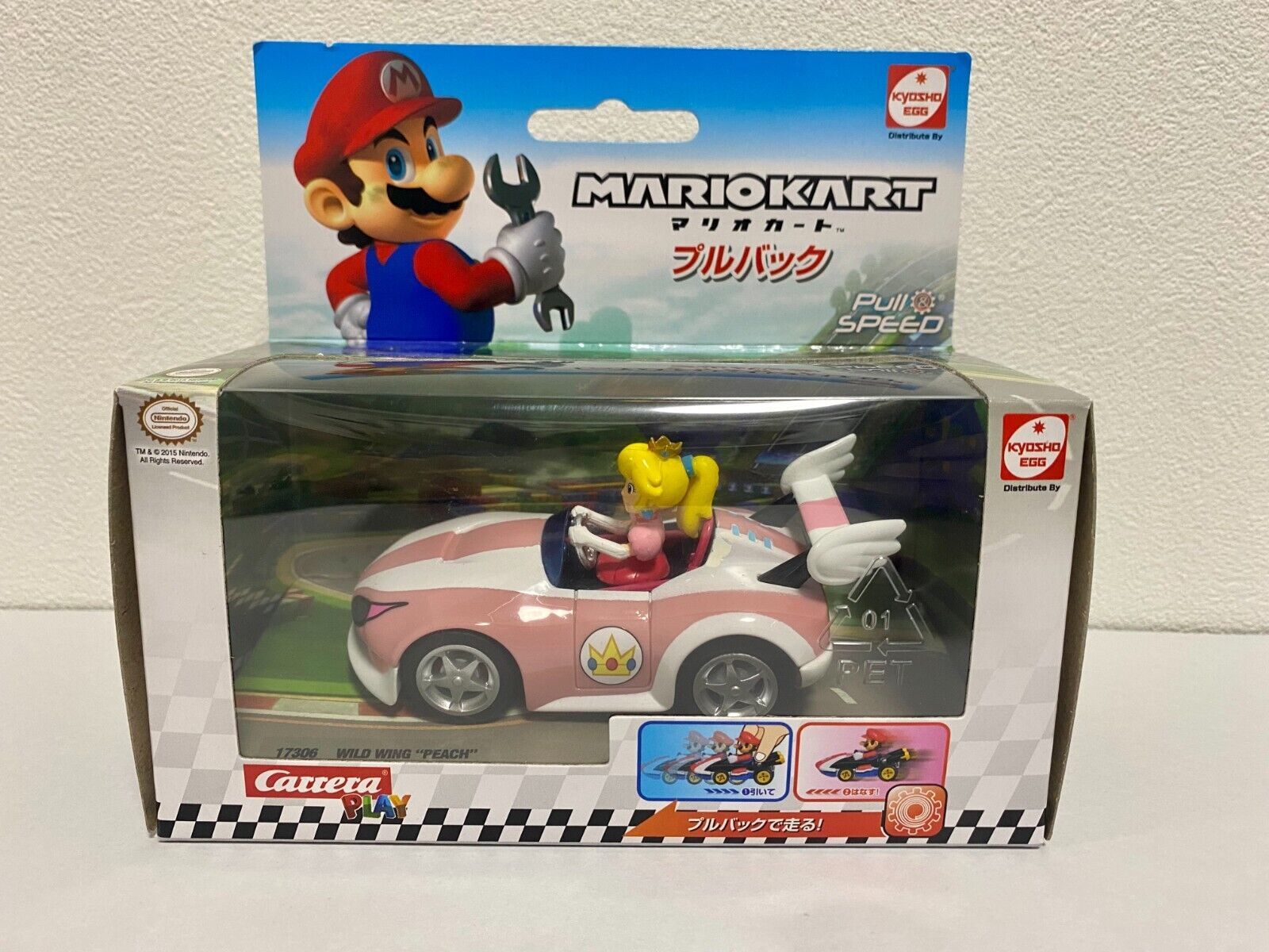 1/43 Mario Kart Pull Speed 17306 Wild Wing Peach Carrera Toys Nintendo Kyosho - $43.39