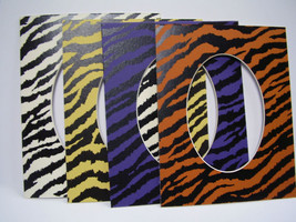 Picture Frame Mats 8x10 for 5x7 photo Black Orange White Purple Zebra / ... - £5.51 GBP