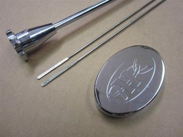 For 94-01 Acura Integra Chromed Aluminum Billet Dipstick &amp; Water Cap Cov... - $19.79