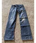 Levis 539 Vintage Straight  Mens Jeans Eco White Tab Green 30x32 Distressed - $418.36 MXN