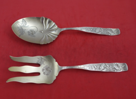 Orchids by Towle Sterling Silver Salad Serving Set 2pc BC Orchids in Bow... - $9,402.55 MXN