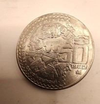 Mexico 1982 $50 PESO Coin with (Mayan Indian Moon Goddess) Coyolxauhqui ... - $13.55