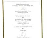 Kasino Zurichhorn Special Dinner Menu Switzerland 1970 General Electric - £11.71 GBP