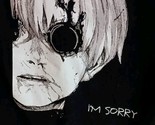 Tokyo Ghoul Men&#39;s Ken Kaneki I&#39;m Sorry Face Graphic Anime T-Shirt - $14.95