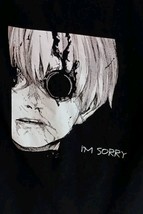 Tokyo Ghoul Men&#39;s Ken Kaneki I&#39;m Sorry Face Graphic Anime T-Shirt - £11.93 GBP