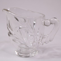 VINTAGE GLASS CREAMER 3 1/2 INCHES TALL Willow Leaf Pattern Indiana Glas... - $3.99
