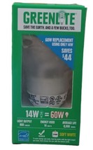 Greenlite 14W/CFL14W 60-Watt 2700K Soft White Bulb 800 Lumen Frosted Covered CFL - £3.10 GBP