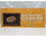 Potbelly Sandwich Works Our Amazing Cookies Promotion Countertop Sign - £140.16 GBP