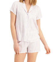 Alfani Womens Printed Notch Collar Pajama Shorts Set XL - £39.31 GBP