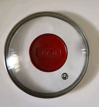 T-Fal Glass Lid with Vent Red Knob Replacement 5.75&quot; Out 5.25&quot; In  Little Dents - £5.27 GBP