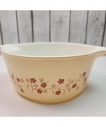 Pyrex Trailing Flowers Casserole 475 2.5Qt Pink Floral Dish Vintage USA ... - $13.86
