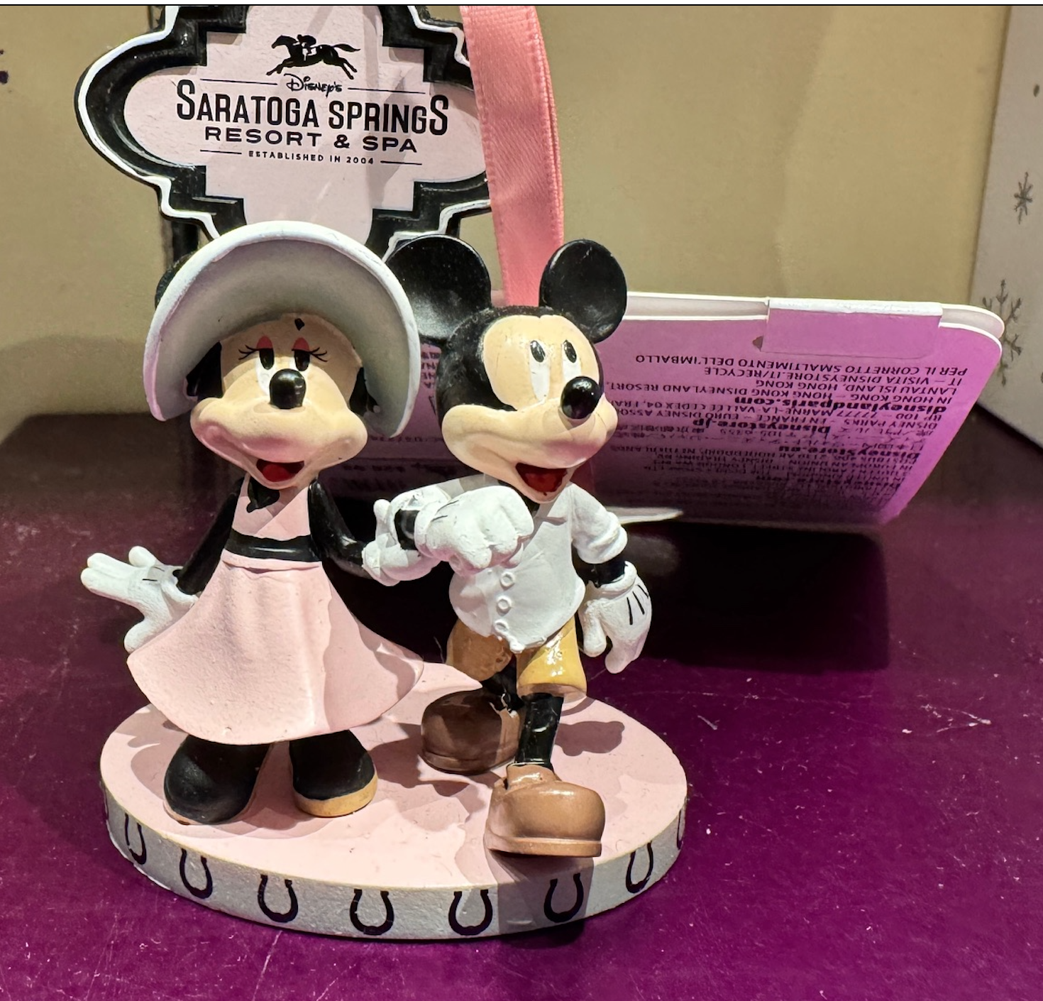 Walt Disney World Saratoga Springs Resort Mickey Minnie Mouse Figurine O... - $37.90