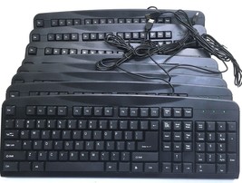 Lot of 8 iMicro KB-US919EB USB Wired Plug and Play PC Computer Black Keyboards - £39.49 GBP