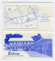 Bellevue Motel &amp; Cottages Brochure Wells Beach Maine 1960&#39;s - $13.86