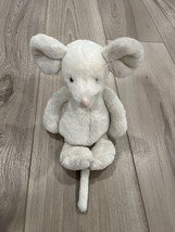 Jellycat Bashful MOUSE 11&quot; Plush Cream White Stuffed Animal Fast Shipping - £52.77 GBP