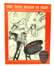 Stop! You&#39;re Breakin&#39; My Heart Jack Benny Film Sheet Music 1937 - $8.95