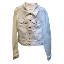 REGenration By Celebrity Pink Womens Jean Jacket White Buttons Pockets M New - £26.57 GBP