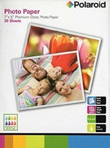 Polaroid Premium Gloss Photo Paper 7&#39;&#39; X 5&#39;&#39; - 30 Glossy Sheets NEW - £7.96 GBP