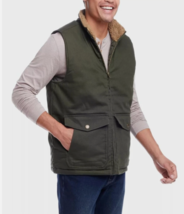Weatherproof Workwear Products Olive Green Vest w/Sherpa Collar Mens Sz ... - $430.41 MXN