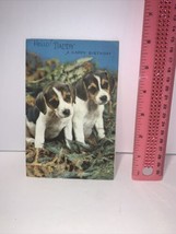 Vintage 1950’s Mill we Greeting Card Happy Birthday Daddy Digs Puppy Bea... - $4.94