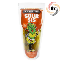 6x Pouches Van Holten&#39;s Sour Sis Tart &amp; Tangy Flavor Pickle In-A Pouch |... - £14.38 GBP