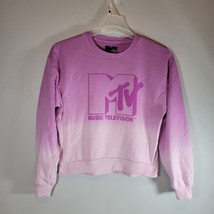 MTV Sweatshirt Large 11-13 Womens Purple Ombre Pullover Vintage - £11.15 GBP