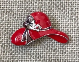 Red Hat Society Enamel Brooch Pin Fun Novelty Jewelry  - £6.26 GBP