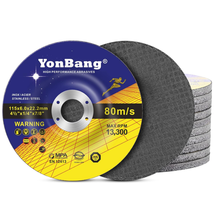 Grinding Wheels 10 Pack, 4-1/2 X 1/4 X 7/8 Inch Depressed Center Metal Grinding  - £18.73 GBP