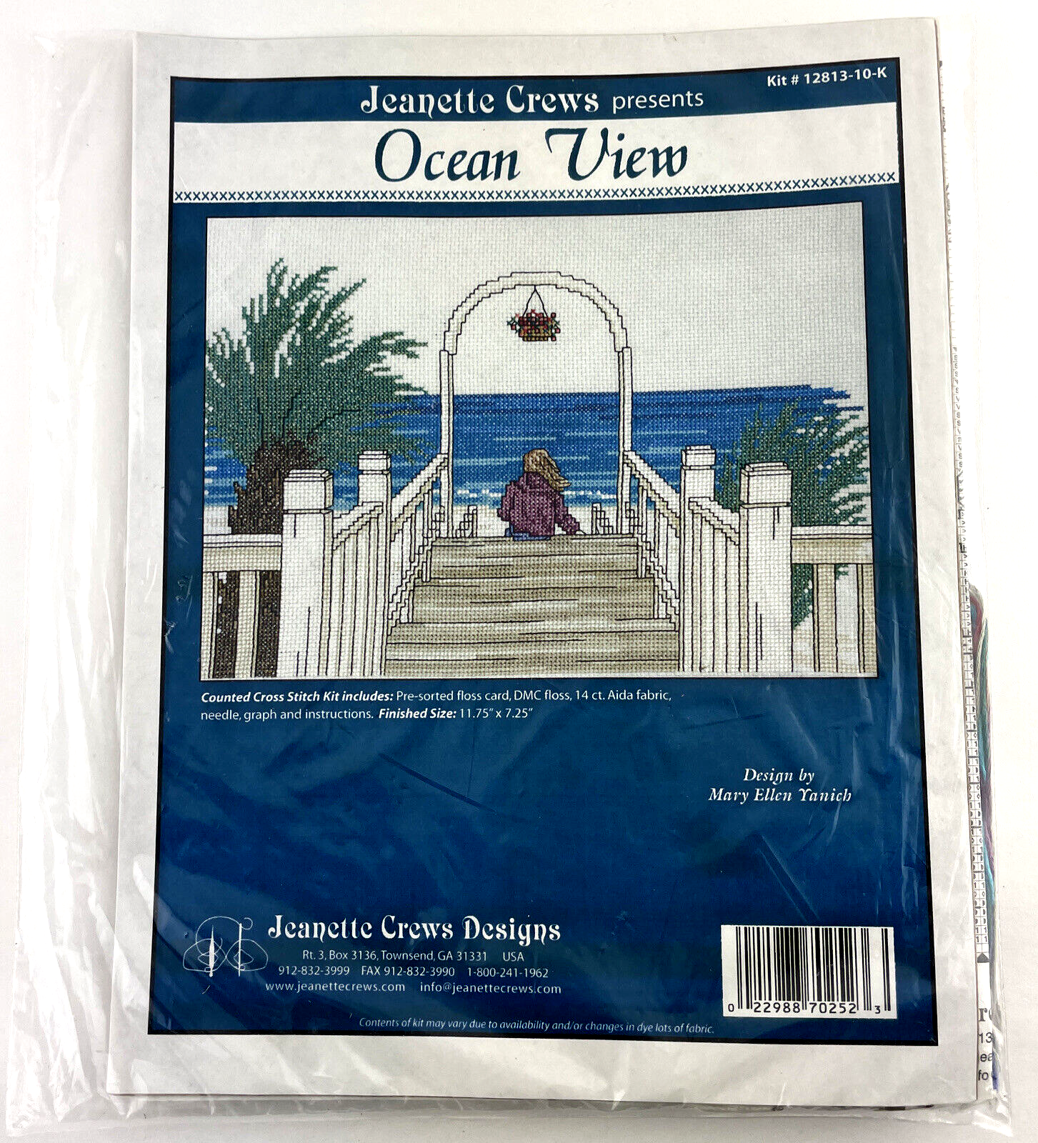 Primary image for Jeanette Crews Cross Stitch Kit Ocean View from Deck 12813-10-K 
